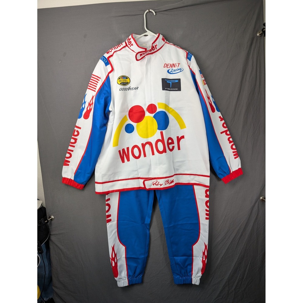 Ricky Bobby Wonder Bread Talladega Nights Racing Suit Costume Dennit Racing XL